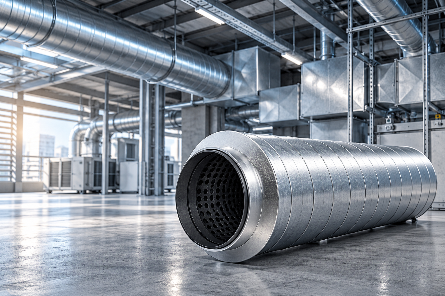 Circular duct silencer